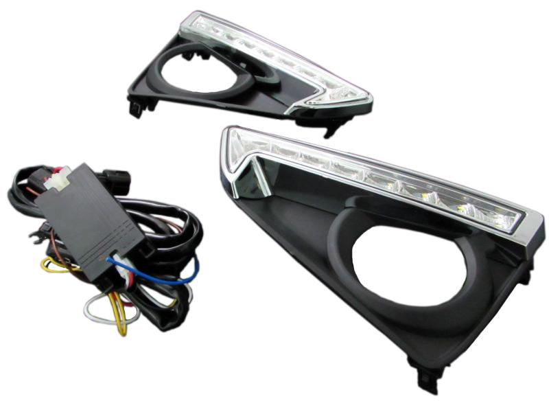 BRIGHTZ マークX 130 133 135 中期 LEDデイライト付きメッキフォグライトカバー 交換タイプ 【 FOG-H-090 】 GRX130 GRX133 GRX135 GRX マークエックス マーク X 25163|HITOTSUNAGI
