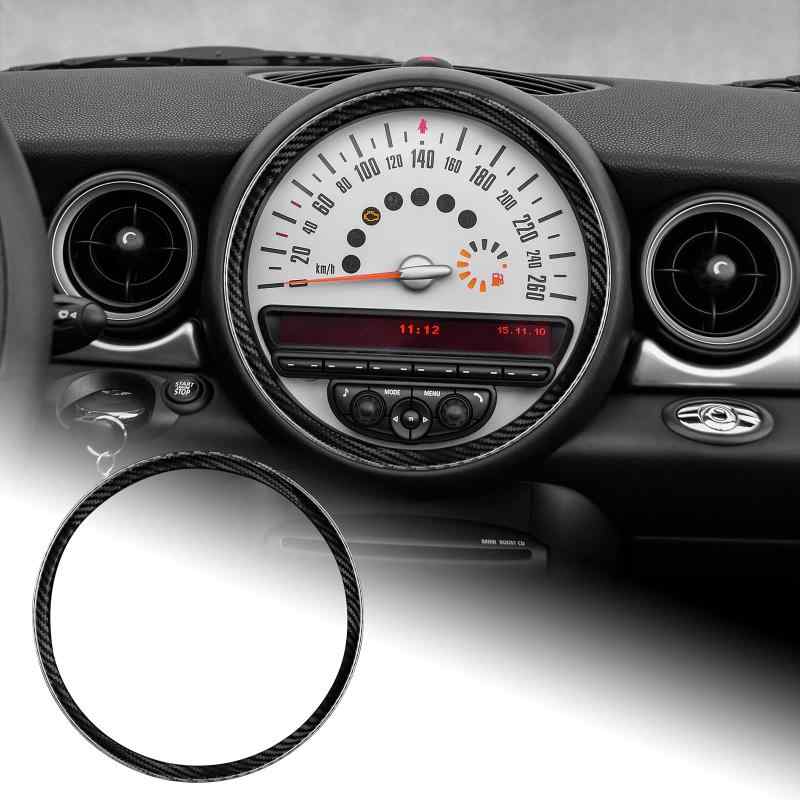 AIRSPEED ミニ 第2世代 R55 R56 R57 2007-2013専用 アクセサリー カーボンファイバー 内装 カスタム パーツ カースピードメーターサラウンドフレームトリムステッカー ガーニッシュ カッコいい ドレ