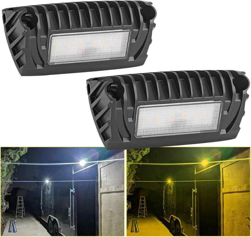 Chelhead RV外部ランプ、12V DC 低電流 Ledポーチランプ アルミ ベースLedシーンランプ RVキャンピングトレーラーポーチ 牽引 第5ラウンド多目的車と互換性 ホワイト …