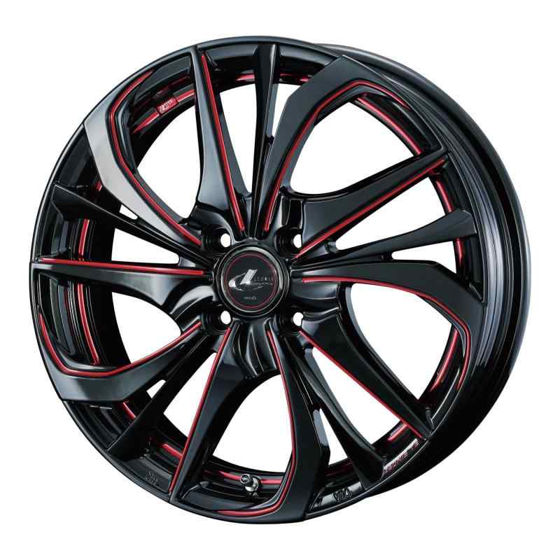 Weds LEONIS TE 16インチ 4H PCD100 5.0J +45 BK/SC RED 【0038745】 21,588円