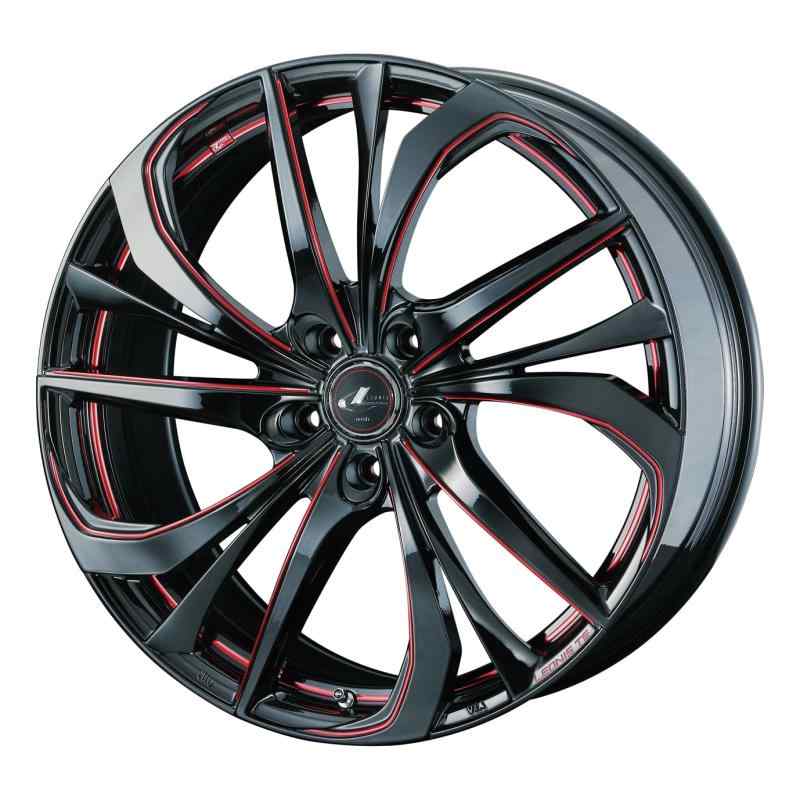 Weds LEONIS TE 17インチ 5H PCD114.3 7.0J +53 BK/SC RED 【0038770】|HITOTSUNAGI