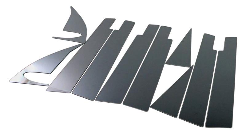 BRIGHTZ エクストレイル T31 ブラックメッキピラーパネルカバー 10PC バイザー有り用 【 PIL-BLA-120 】 5076｜HITOTSUNAGI