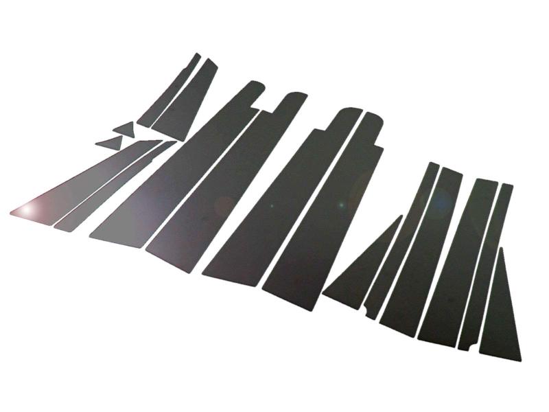 BRIGHTZ エスティマ 50 55 超鏡面ステンレスブラックメッキピラーパネル バイザー有用 16PC 【 PIL-BLA-126 】 ACR50W ACR55W ACR50 ACR55 ACR R50 R55 エステイマ 29679｜HITOTSUNAGI