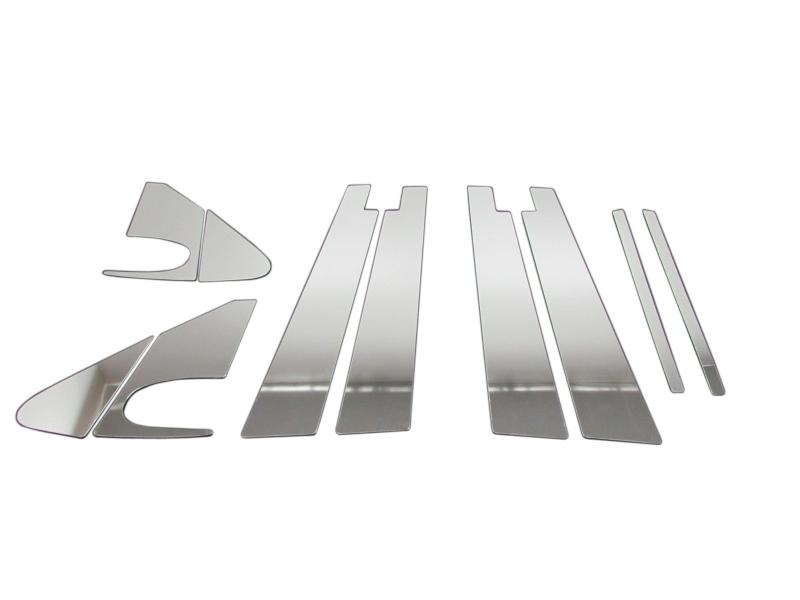 BRIGHTZ プレミオ 260 261 265 前期 超鏡面ステンレスメッキピラーパネル 10PC バイザー有り用 【 PIL-SIL-086 】 NZT ZRT NZT260 ZRT260 ZRT261 ZRT265 4634｜HITOTSUNAGI