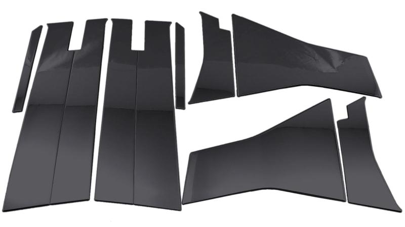 BRIGHTZ ekワゴン B33W B36W 超鏡面ステンレスブラックメッキピラーパネル バイザー有用 10PC 【 PIL&minus;BLA&minus;427 】 B33W B36W ek ワゴン｜HITOTSUNAGI