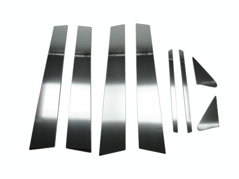 BRIGHTZ クラウンマジェスタ AWS215 GWS214 超鏡面ステンレスブラックメッキピラーパネル 8PC バイザー無用 【 PIL－BLA－177 】 GWS214 AWS215 AWS S214 S215 210 クラウン マジェスタ マジエ