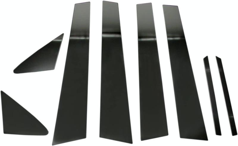 BRIGHTZ クラウンハイブリッド GWS204 超鏡面ステンレスブラックメッキピラーパネル バイザー無用 8PC 【 PIL－BLA－175 】 GW 204 200 クラウンハイブリット クラウン ハイブリッド ハイブリット