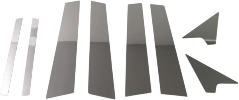BRIGHTZ Cクラス W205 超鏡面ステンレスメッキピラーパネル バイザー無用 8PC 【 PIL－SIL－021 】 W 205 セダン C180 C200 C220d C250 C350e C450