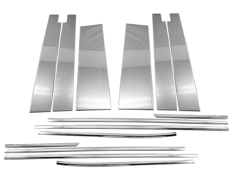 BRIGHTZ ノア 90 95 超鏡面ステンレスメッキピラーウィンドウセット 14PC バイザー有用 【 WIN－SET－050 】 ZWR90W ZWR95W MZRA90W MZRA95W