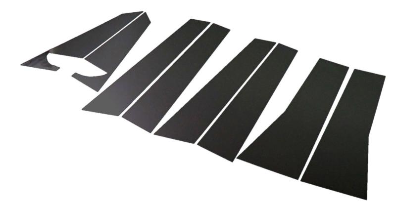 BRIGHTZ エリシオン RR1-4系 前期 超鏡面ブラックメッキピラーパネルカバー 8PC バイザー無し用 【 PIL-BLA-132 】 5042