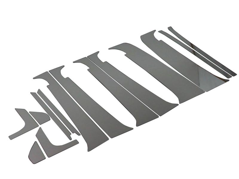 BRIGHTZ AZワゴン MJ21S MJ22S 超鏡面ステンレスブラックメッキピラーパネル 14PC バイザー有用 【 PIL-BLA-381 】 MJ MJ21 MJ22 J21 J22 21 22 AZ ワゴン エイ エー ゼット エイゼットワゴ｜HITOTSUNAGI
