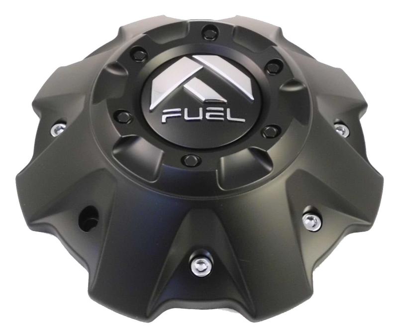 フューエルホイールマットブラックカスタムセンターキャップ1個仕掛ける(1)#1001-63B 5-6 LUG