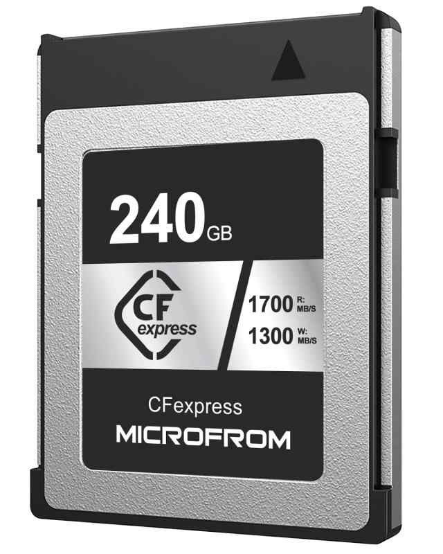 MICROFROM デジタル 記憶装置歌留多【CFexpress Type B】弾丸道路動作 読み出しす早さ1700MB/s 書きとどめるす早さ1700MB/s 8K RAW映像書きとどめる相応う