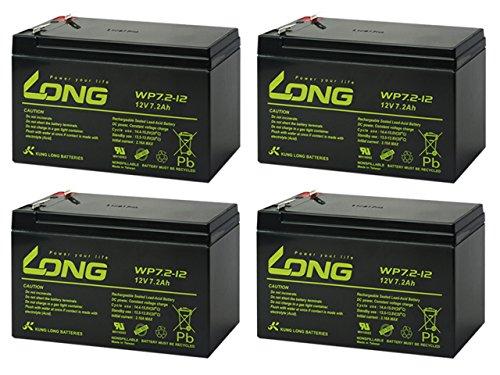 LONG サイクルバッテリー WP7.2-12(産業用鉛蓄電池) 4個セットWP8-12 12SN7.5 NP7-12 PE12V7.2 HP6.5-12 HR9-12 互換 WP7.2-12