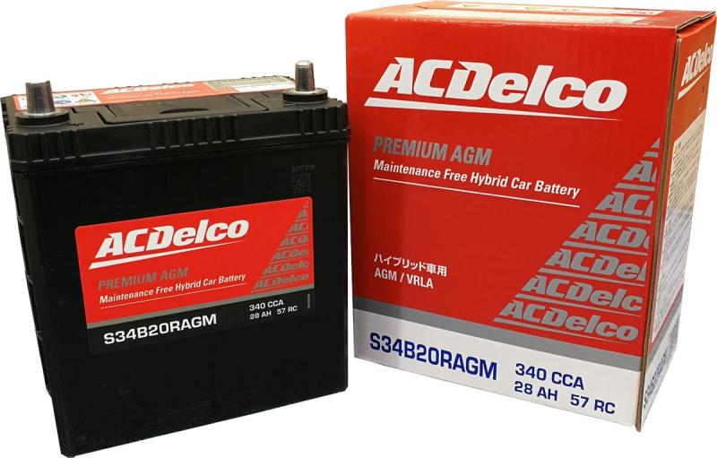 ACDelco［エーシーデルコ］ AGMS34B20R ハイブリッド車用 補機用 AGMバッテリー