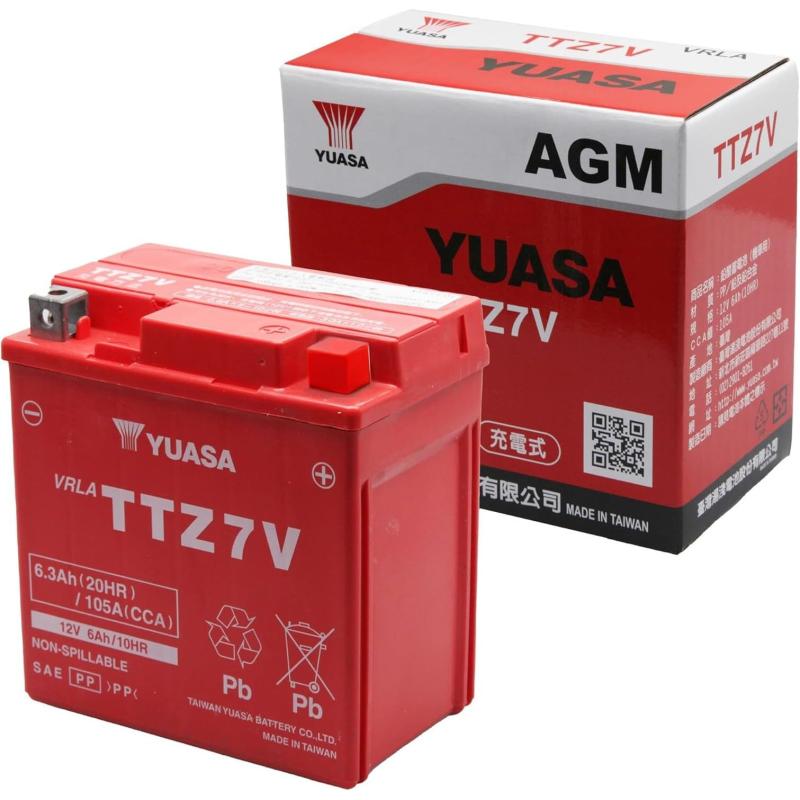 台湾ユアサ TTZ7V シールド型 AGM バイク用バッテリー (TAIWAN YUASA) 液入充電済