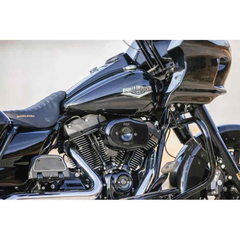 S＆S ステルス エアクリーナーキット トリビュート グロスブラック ミルウォーキーエイト 17-23