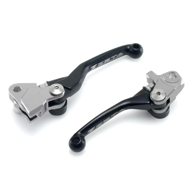 ジータレーシング(ZETA RACING) YZ250F,YZ450F,YZ125,YZ250,YZ250FX,YZ450FX,YZ125X,YZ250X ピボットレバーセットFP 3フィンガー ブラック 前方可倒式 レバー位置無段階調整 鍛造 高強度ア|HITOTSUNAGI