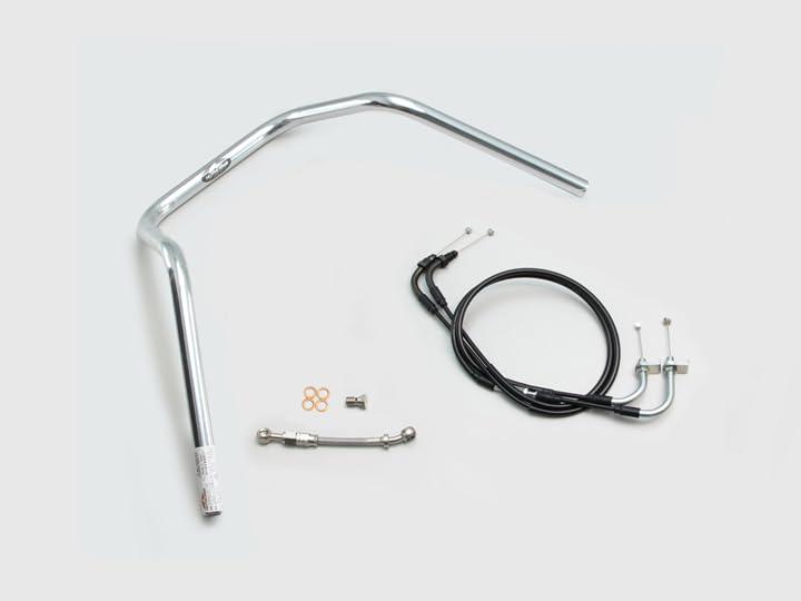 ハリケーン(HURRICANE) 200アップ3型プルバック ハンドルSET クロームメッキ ダックス125(23- JB04/06) H044-013C