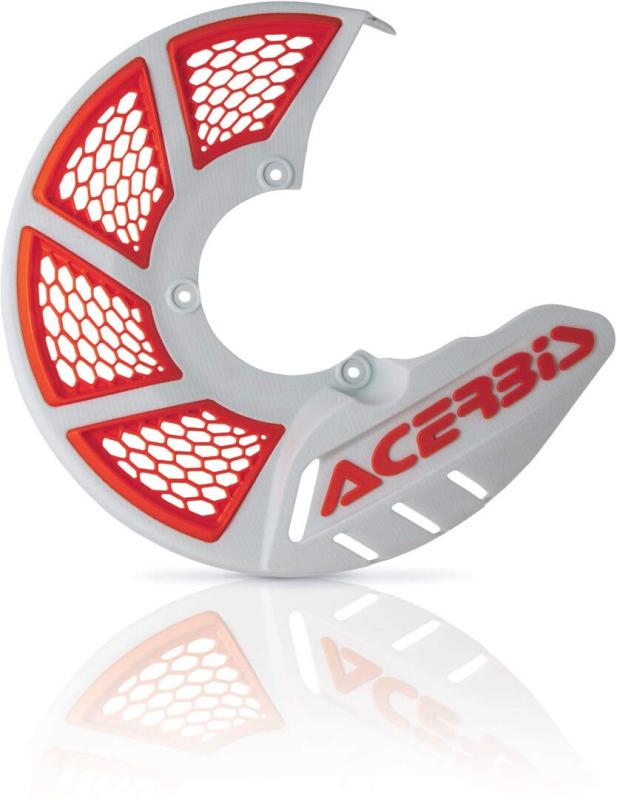 アチェルビス(ACERBIS) バイク用 X-BRAKE 2.0 ベンテッドフロントディスクカバー ホワイト/オレンジ AC-21846WH/OR