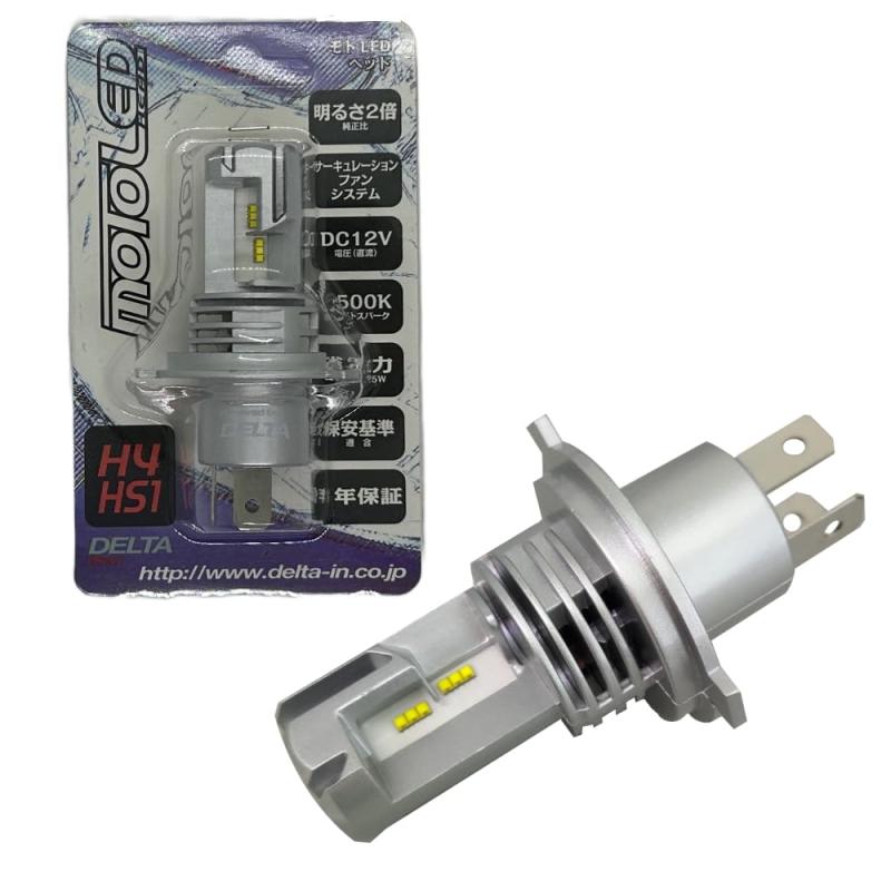 DELTA Direct (デルタダイレクト) MOTO LED HEAD DC12V H4/HS1 6500k 冷却ファン付き 汎用(D-2135)