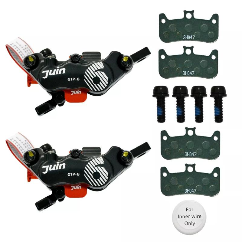 JUIN TECH GTP-6 6ピストン MTB eBike CX 油圧ディスクブレーキキャリパーセット(F+R)、ブラック、JT2738｜HITOTSUNAGI 51,057円