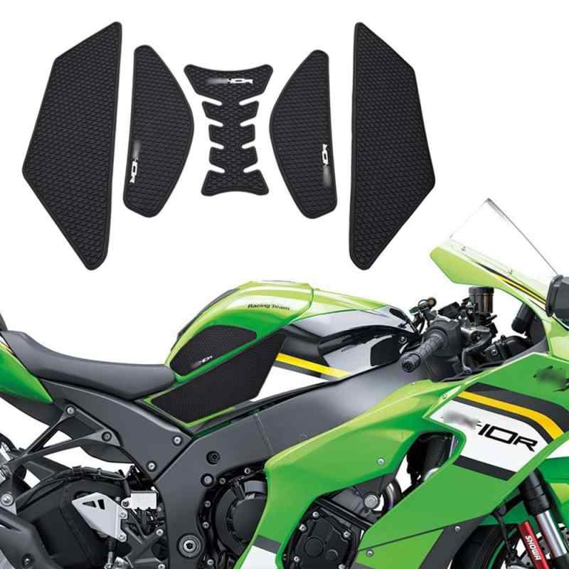 For ZX10R ZX-10R zx10r ZX 10R 2011-2025 バイク タンク パッド ブラックセット ニーグリップパッド ニーグリップパッド タンク プロテクター パッド タンク トラクションパッド