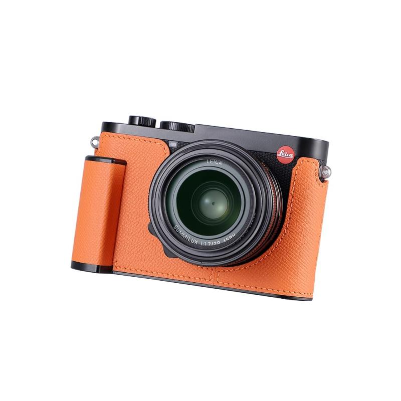 SIUTATDSH カメラハーフケース 適用 Leica Q3 ビンテージメタル 本革 カメラ保護ケース スタイリッシュ ポータブル 耐衝撃|HITOTSUNAGI