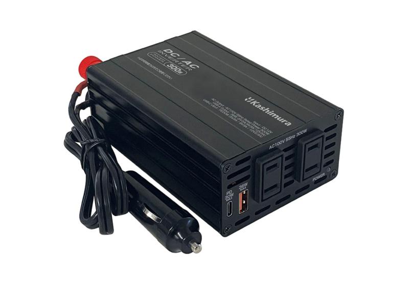 カシムラ DC/ACインバーター 300W + USB-A/USB-C KD-263