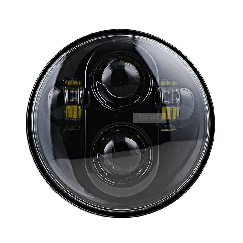 Ranzek 5-3 / 4 5.75インチクリーLEDプロジェクターオートバイ用ハイビームヘッドライト（クローム） …