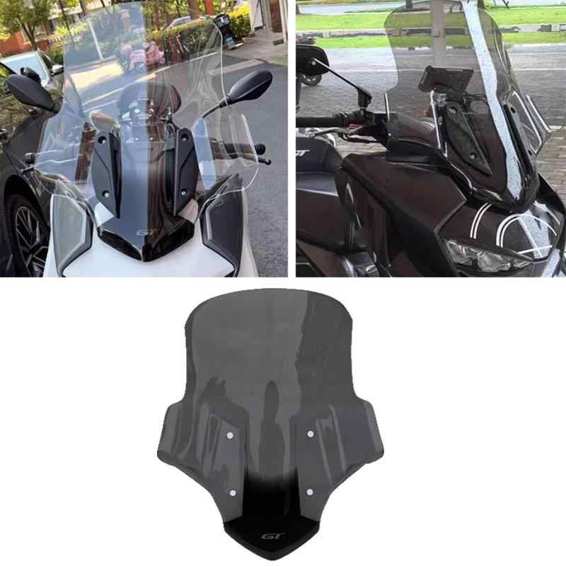 For C400GT c400gt 2024 2023 2022 2021-2018 アクセサリーオートバイフロントガラスフロントガラスフロントフェアリング透明フロントガラスオートバイ偏向器偏向ガラス修正アクセサリー [並行輸入品