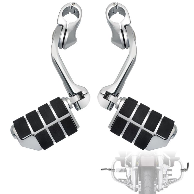 FOVPLUE 1.25" Highway Footpegs,Adjustable Highway Pegs w/Mounts for Harley Touring Street Glide Electra Glide Road King So