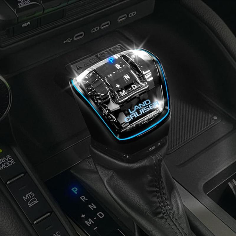 SAWAKAKI トヨタ ランドクルーザー 250系 専用設計 シフトノブ シフトレバー クリスタル LED発光 7色変換 ロゴ付き 内装 ドレスアップ 交換パーツ