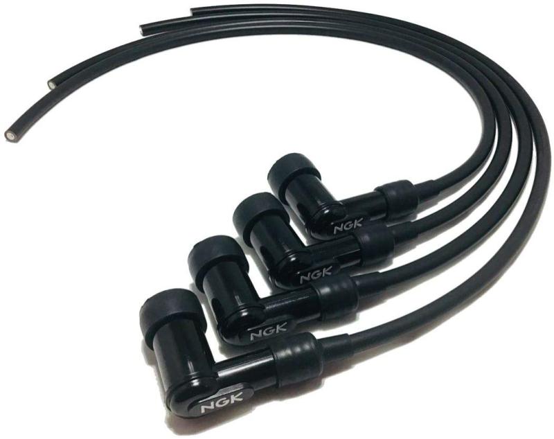プラグコードセット プラグキャップ 黒 ゼファー400 750,Z400FX,Z550FX,GPZ400F,Z400GP,Z1R.Z650,Z750FX等