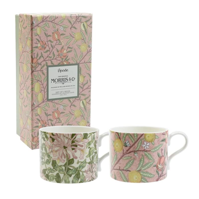 スポード(Spode) ウイリアムモリス フルーツ/ハニーサックル マグペア [並行輸入品]
