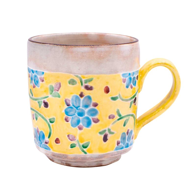 前謙 京焼 清水焼 マグカップ マグ 約180ml 俊山窯 筒描き花紋 日本製 270155 7,411円