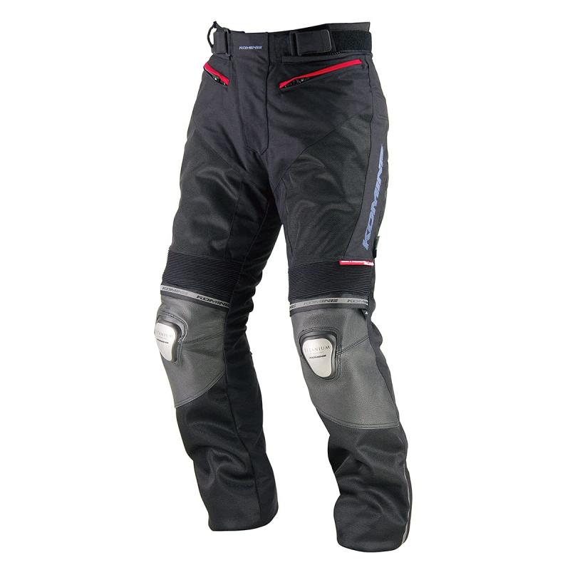 コミネ(KOMINE) バイク用 チタニウムレザーメッシュパンツ-リーガ ブラック S PK-712 705 春夏秋向け 本革 メッシュ素材 CE規格 ストレッチ素材 チタン プロテクター