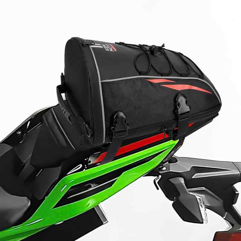 KEMIMOTO シートバッグバイク用 拡張機能あり シートカウル風 レザー レインカバー付き 耐久性 滑り止め スーパースポーツバイクに最適
