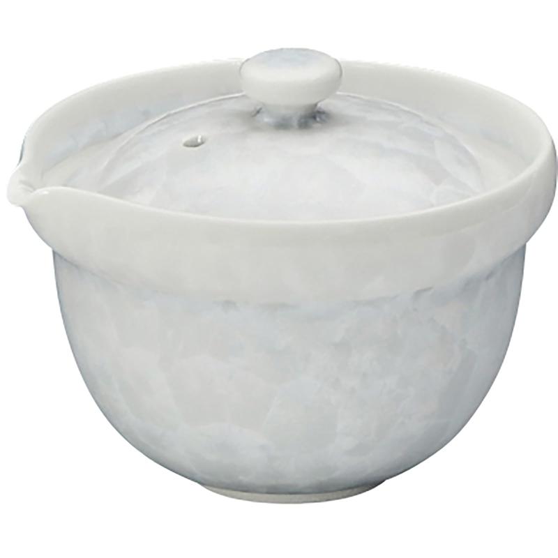 京焼 清水焼 宝瓶 茶器 急須 約180ml 湯呑 花たま物 白-銀藤