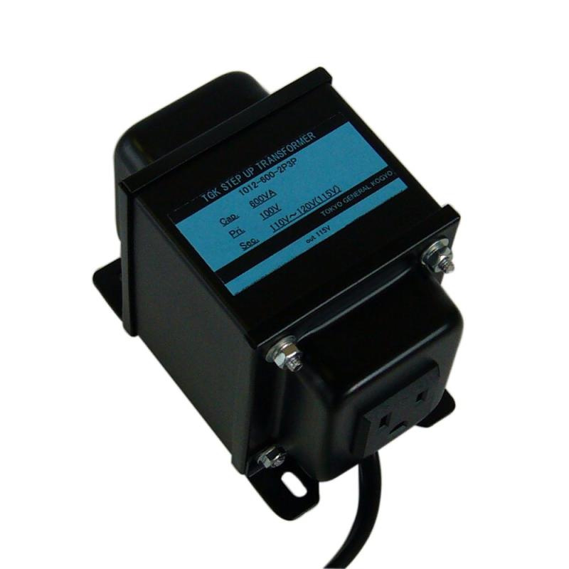 変圧器工房 日本製 変圧器 ステップアップトランス 600W 100V&rarr;110～120V アースピン付 1012-600-2P3P （海外製品用）｜HITOTSUNAGI