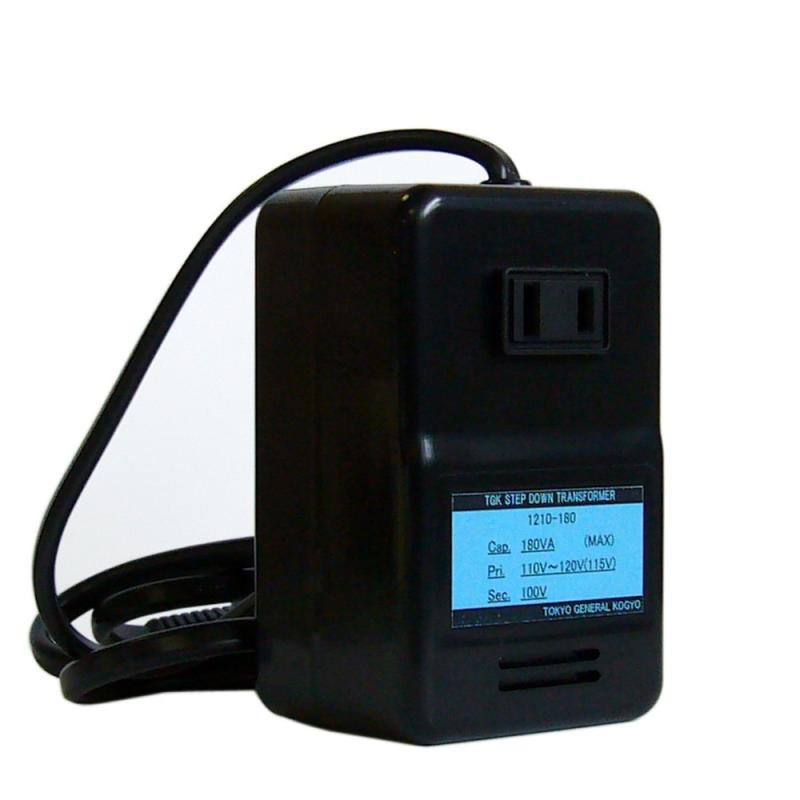 変圧器工房 日本製 変圧器 ステップダウントランス 180W 110～120V&rarr;100V アメリカ・カナダ向け 1210-180 （海外滞在用）｜HITOTSUNAGI