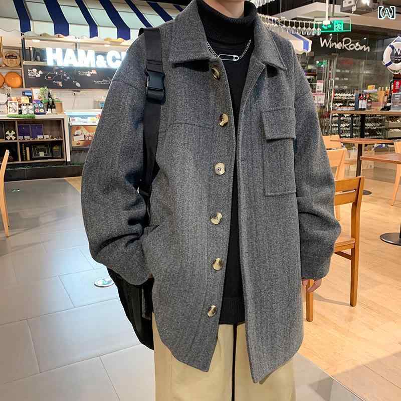 毛の コートの 男性の 中の 長い タイプの 秋冬の カジュアルな ラシャの コートの 男性の 冬の ファッションの ブランドの oversize 高級 感の ある トレンチコート