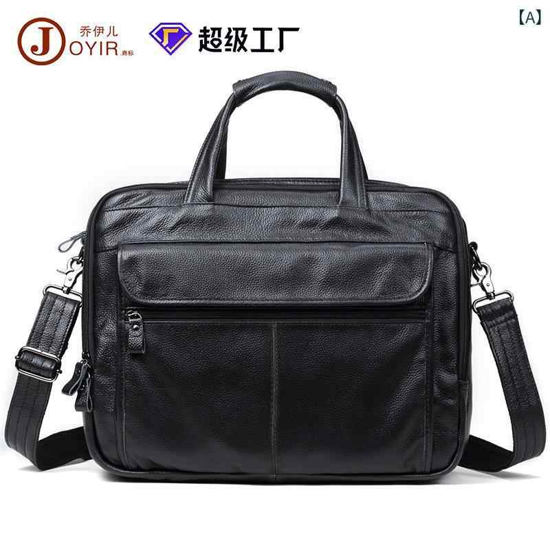 クロスボーダーファッション本 革 メンズ バッグ ビジネス ブリーフ ケースヴィンテージメンズメッセンジャーハンドバッグ 15 . 6 inch本 革 コンピュータ バッグ｜HITOTSUNAGI