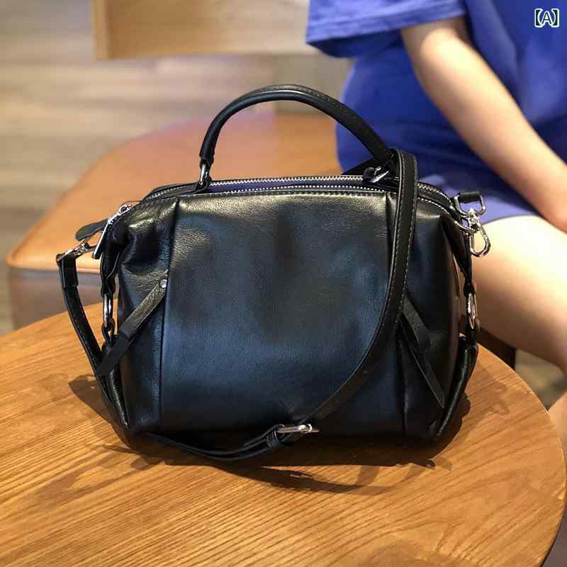 2025新第 一層 牛革 枕 バッグ本 革 レディース ショルダーバッグ 女性の レトロスタイル 品質 牛革 バッグ|HITOTSUNAGI