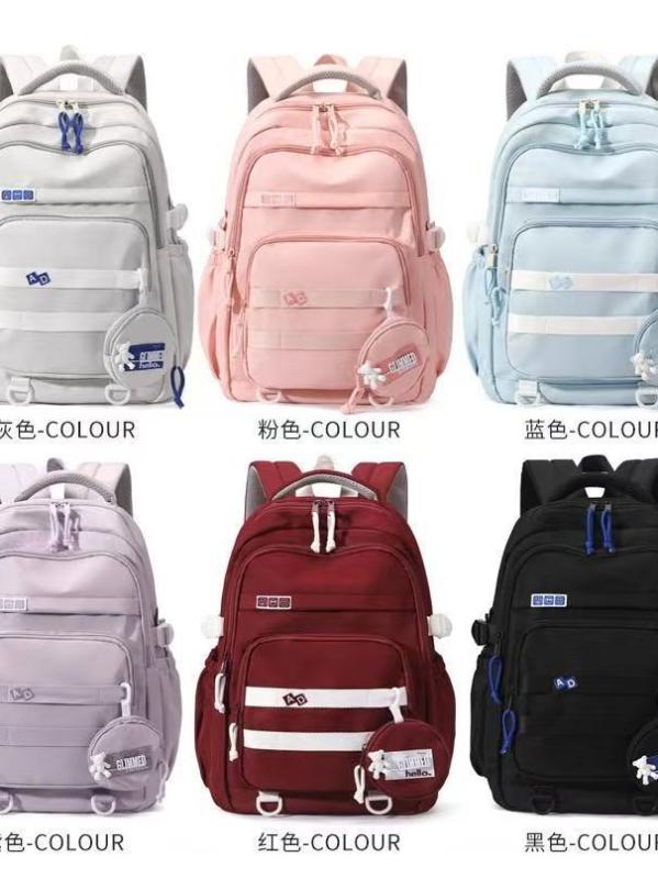 バック パック シンプル 女子大 生 スクール バッグ おしゃれ 韓国 版 カジュアル 軽量 小銭 入れ 付き大 容量 バック パック