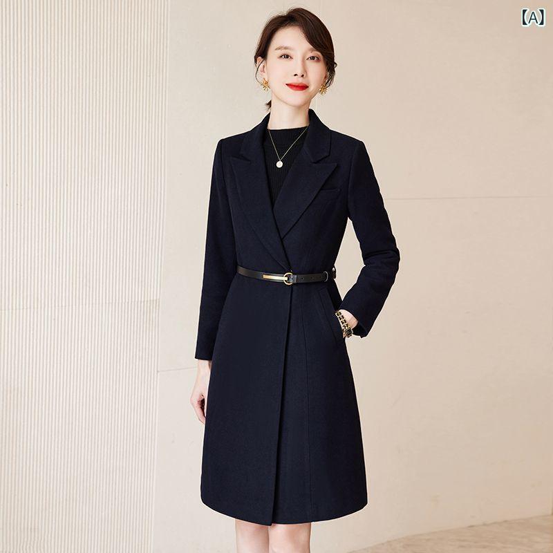 ホテル フロント オフィス プロ フェッショナルコートウールコートカスタマーサービス 営業 部 冬 服 ジュエリー ショップ 作業 服 女性