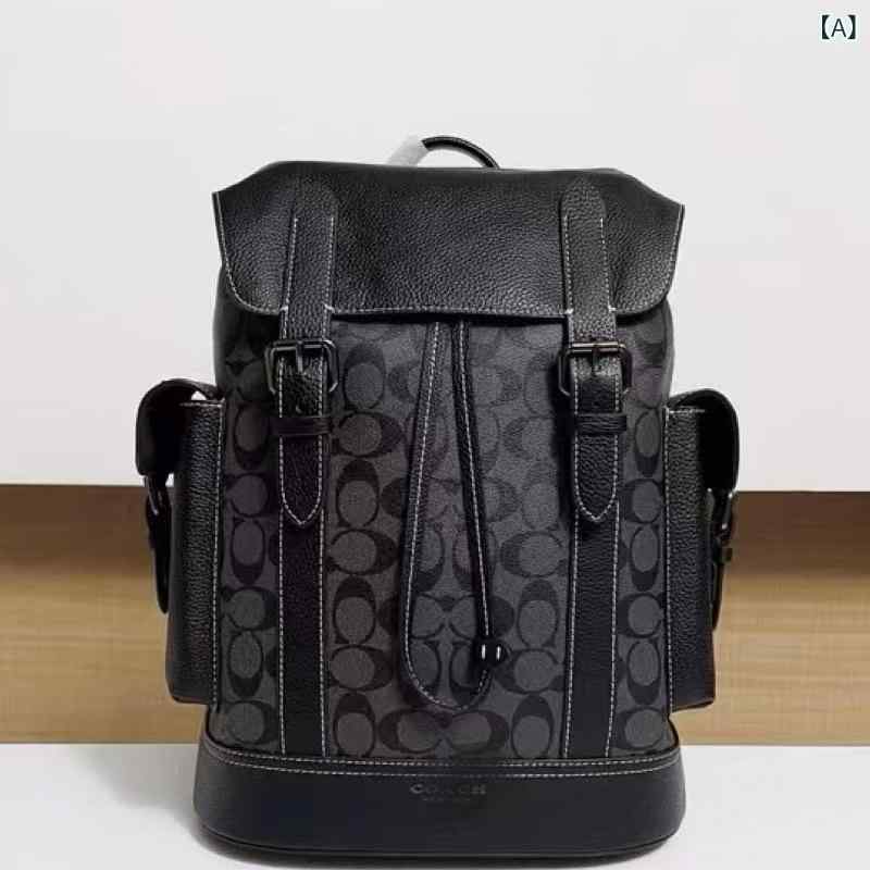 オー レ 男性 リュックサック ビジネスカジュアルクラシックリュックサックプリント 巾着 パソコン バッグ 登山大 容量 リュックサック