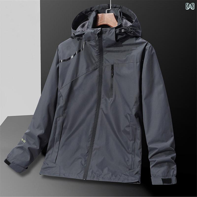 源 メーカー直 供 屋外 突撃 服 男性 運動 レジャー 単 層 防風 防水 通 気性 カップル ジャケット