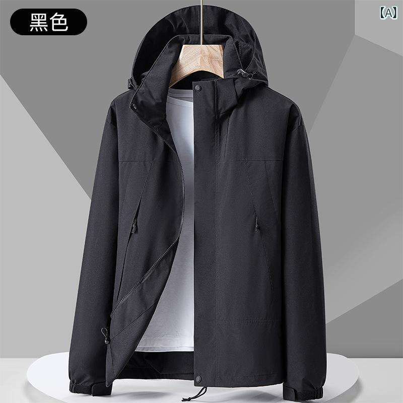 戸外 突撃 服 三 合 一 男性 モデル 秋冬 厚手 コート 取り外し 可能 防風 防水 二 点 セット 登山 服 女性