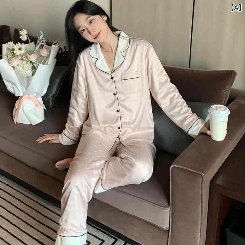 2024 秋冬の 新しい 愛と ベルベットの 氷の パジャマ 女性の 長袖の ズボンの スーツの 家の 服は 厚くて 暖かいです。